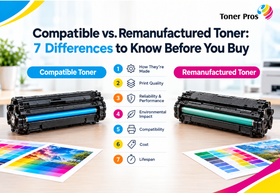 Compatible vs. Remanufactured Toner: 7 Differences to Know Before You Buy