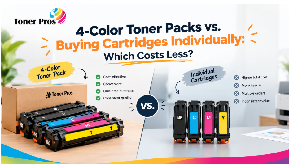 4-Color Toner Packs vs. Buying Cartridges Individually: Which Costs Less?