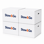 Stow & Go Reusable / Collapsible Plastic Moving / Storage Box (White)