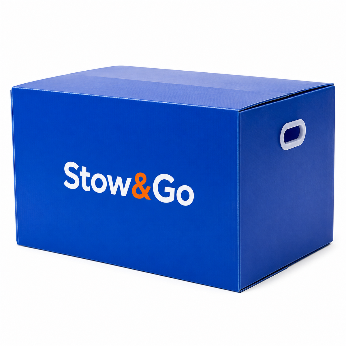 Stow & Go Reusable / Collapsible Plastic Moving / Storage Box (Blue)