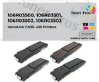 Toner Pros Replacement Toner Cartridges 106R03500, 106R03501, 106R03502, 106R03503 (4-Color-Pack) Compatible for Xerox VersaLink C400, C405 Printer (Standard-Yield) Black: 2,500 & Color: 2,500 Pages
