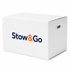 Stow & Go Reusable / Collapsible Plastic Moving / Storage Box (White)