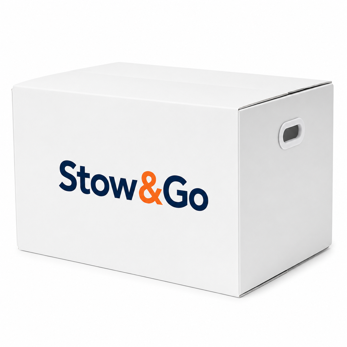 Stow & Go Reusable / Collapsible Plastic Moving / Storage Box (White)