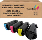 TONER PROS Remanufactured Xerox Versalink 106R03869, 106R03866, 106R03867, 106R03868 Toner Cartridge - Extra High Yield Replacement for C500 C500DN C500N C505 C505DN C505N Printers - 4 Color Pack  Extra High Capacity