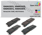 Toner Pros Remanufactured Toner Cartridge for Xerox VersaLink C400, C405 Printers – High Yield 4-Pack – Replaces 106R03512, 106R03513, 106R03514, 106R03515 – Compatible Xerox Toner – Made in USA High Capacity