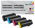 TONER PROS Remanufactured Xerox Versalink 106R03862, 106R03863, 106R03864, 106R03865 Toner Cartridge - Replacement for C500, C505 Printers - 4 Color Pack KCMY, Yield 5,000 Black & 5,200 Colors Pages High Capacity