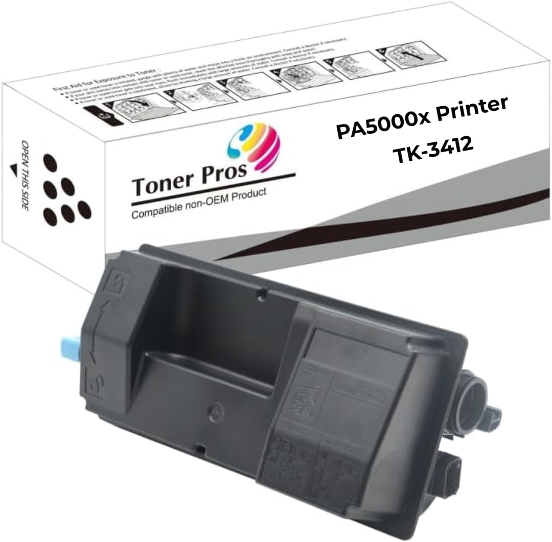 Toner Pros Compatible Toner Cartridge Replacement for Kyocera TK-3412 (TK3412) Black Toner Catridge (1T0C0X0US0) for ECOSYS PA5000x Model Laser Printer Brand: Toner Pros