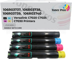 Toner Pros Remanufactured Extra High Yield Toner Cartridge for Xerox VersaLink C7020, C7025, C7030 Printers – 4 Pack (106R03737, 106R03738, 106R03739, 106R03740), Black 23,600 & Color 16,500 Pages