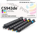Compatible with Lexmark CS943de Printer (Toner Cartridge Part# 73D0HK0, 73D0HC0, 73D0HM0, 73D0HY0)