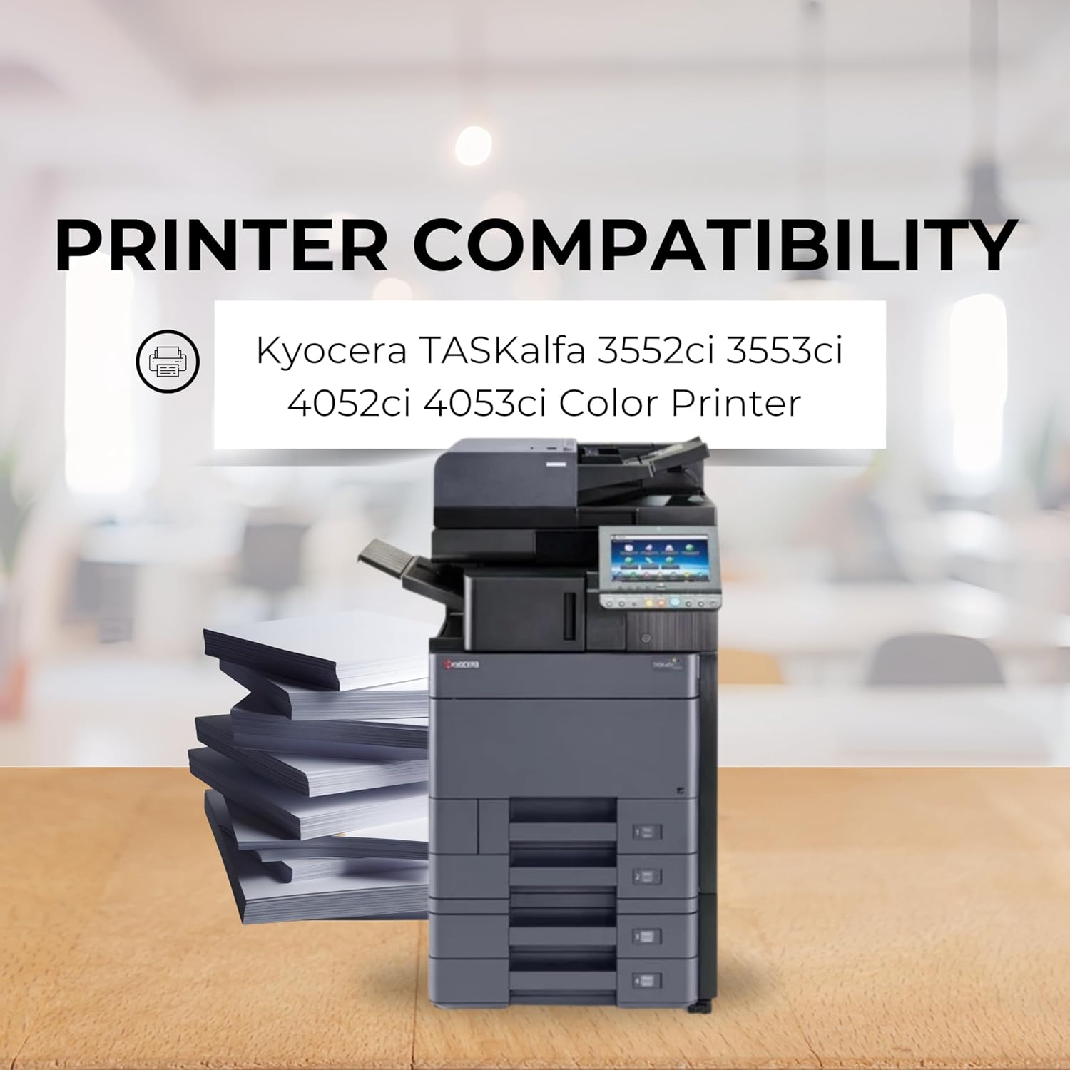 Toner Pros Replacement TK-8527 Toner Cartridge - Compatible for Kyocera TASKalfa 3552ci 3553ci 4052ci 4053ci Color Printers, 4-Color Pack KCMY - Yield 30,000 Black & 20,000 Colors Pages