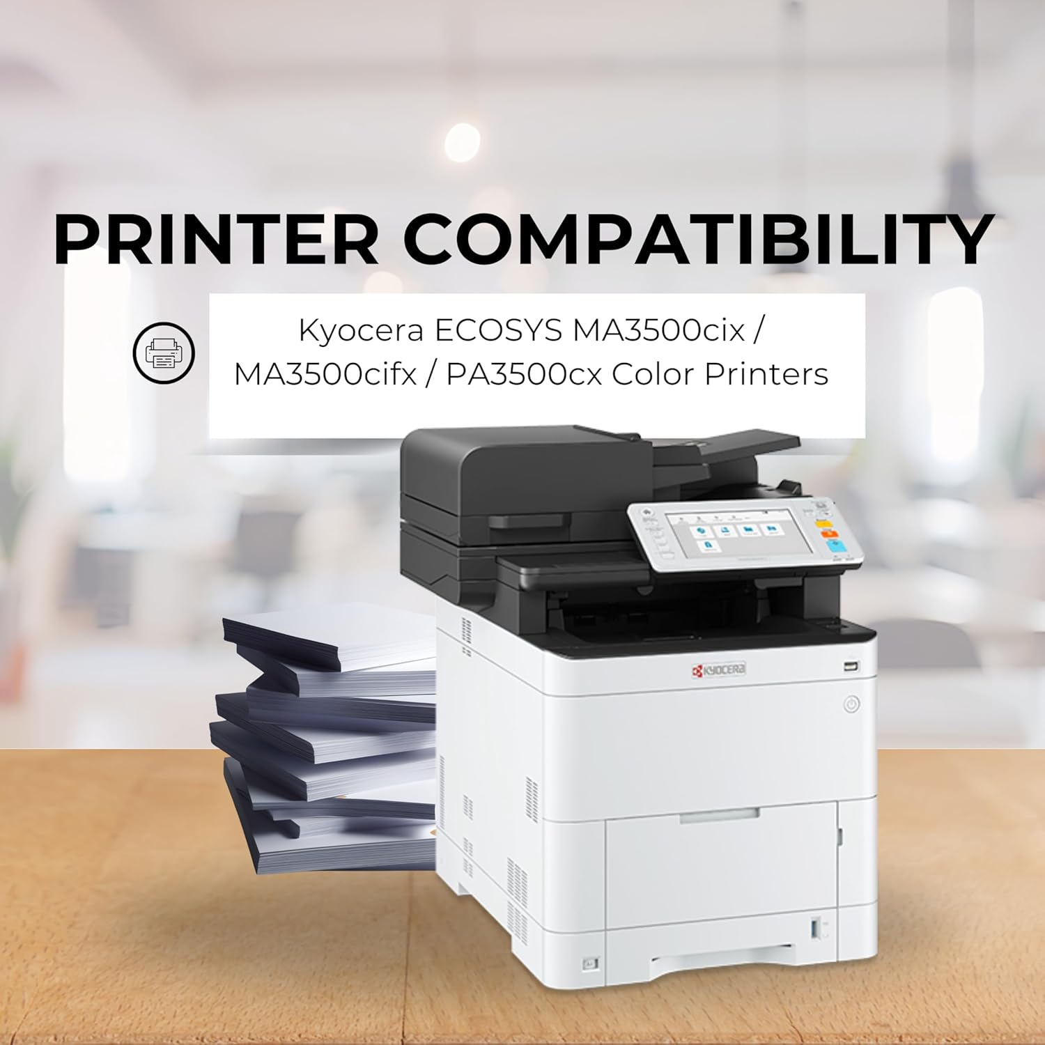 Toner Pros Replacement TK-5372 Toner Cartridge - Compatible for Kyocera ECOSYS MA3500cix / MA3500cifx / PA3500cx Color Printers, 4-Color Pack KCMY - Yield 7,000 Black & 5,000 Colors Pages