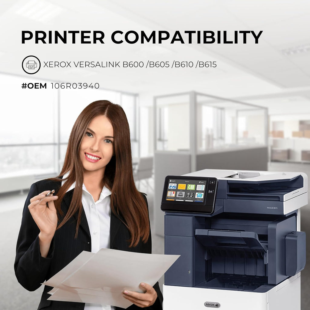 Toner Pros Remanufactured (Standard Capacity) Toner Replacement for Xerox Versalink 106R03940 (Pages Yield: 10,300 Pages) Black Toner for Xerox Versalink B600 / B605 / B610 / B615 Printers