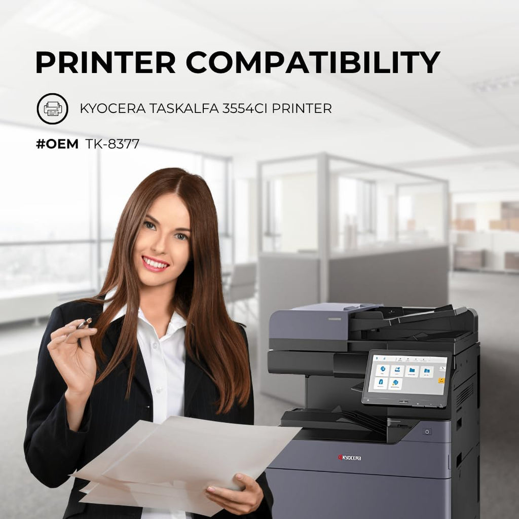 Toner Pros Compatible Replacement Toner Cartridge for Kyocera TK-8377 – High Yield Black TK-8377K, Cyan TK-8377C, Magenta TK-8377M, Yellow TK-8377Y – for TASKalfa 3554ci Printer – 4-Pack Brand: Toner Pros