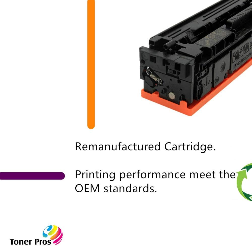 Toner Pros (TM) Remanufactured High Yield Toner Replacement for HP 201A BCYM l Laserjet Toner Cartridge Set CF400A, CF401A, CF402A, CF403A- for HP Laserjet M274 M277 / MFP M277dw/ Laserjet Pro M252
