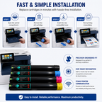 Toner Pros High Capacity Remanufactured Xerox Versalink 006R01824, 006R01825, 006R01826, 006R01827 Toner Cartridge - Replacement for C7120/C7125/C7130 Printers - 4 Color Pack KCMY