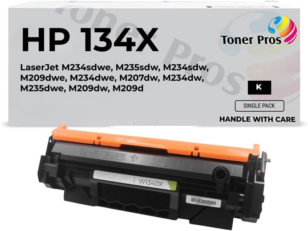 Toner Pros High Yield Toner Cartridge Compatible with HP 134X Black Toner Cartridge (Chip Included) – Compatible for HP LaserJet M234sdwe, M235sdw, M234sdw, M209dw, M209d, M207dw (Single Pack)