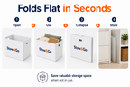 Stow & Go Reusable / Collapsible Plastic Moving / Storage Box (White)