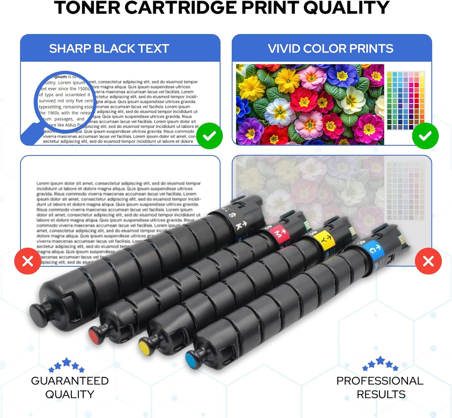 Toner Pros Compatible Toner Cartridges for Lexmark CX942/943/944 – High Yield Replacement for OEM 83D0HK0, 83D0HC0, 83D0HM0, 83D0HY0 – Black, Cyan, Magenta, Yellow 4-Pack