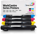 Toner Pros Compatible Toner Cartridge 4-Pack for Xerox WorkCentre 7525 7530 7535 7545 7556 7830 7835 7845 7855, 006R01513 006R01514 006R01515 006R01516, Black Cyan Magenta Yellow Office