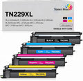 Toner Pros TN229XL 4-Pack Toner Cartridge Set, Compatible with HL-L3220CDW HL-L3280CDW HL-L3295CDW HL-L3300CDW HL-L8245CDW MFC-L3720CDW MFC-L3765CDW MFC-L3780CDW MFC-L8395CDW Color Laser Kit