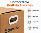Stow & Go Reusable / Collapsible Plastic Moving / Storage Box (Brown)