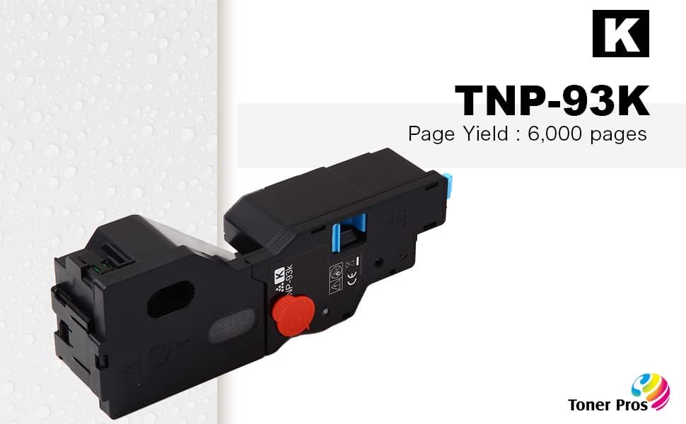 Toner Pros Compatible TNP-93 (TNP93) Toner Cartridge (TNP-93K TNP-93C TNP-93Y TNP-93M) for Konica Minolta Bizhub C3125i Printer (Black 6,000 & Color 4,000 Pages)