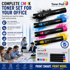 Toner Pros High Capacity Remanufactured Xerox Versalink 006R01824, 006R01825, 006R01826, 006R01827 Toner Cartridge - Replacement for C7120/C7125/C7130 Printers - 4 Color Pack KCMY