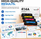 Toner Pros 414A Toner Cartridges 4-Color-Pack, Replacement for W2020A, W2021A, W2022A, W2023A, Compatible with HP MFP M479fdw LaserJet Pro M454dw M454dn M480f M455dn Printers