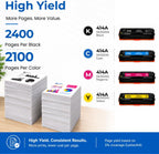 Toner Pros 414A Toner Cartridges 4-Color-Pack, Replacement for W2020A, W2021A, W2022A, W2023A, Compatible with HP MFP M479fdw LaserJet Pro M454dw M454dn M480f M455dn Printers