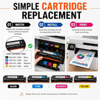 Toner Pros 206X Toner Cartridges 4-Color Toner Pack, Replacement for HP 206X W2110X W2111X W2112X W2113X, Compatible with Color LaserJet Pro M255dw M255nw M283fdw M283cdw M283fdn Printers