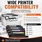 Toner Pros 206X Toner Cartridges 4-Color Toner Pack, Replacement for HP 206X W2110X W2111X W2112X W2113X, Compatible with Color LaserJet Pro M255dw M255nw M283fdw M283cdw M283fdn Printers