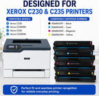 Toner Pros Compatible C230 C235 Toner Cartridge 4-Pack CMYK with Smart Chip | Compatible 4-pack CMYK toner set for C230 & C235 printers with smart chip and high page yield for reliable printing.