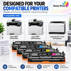 Toner Pros 128A Compatible Toner Cartridge 4-Pack, CE320A CE321A CE322A CE323A, Black Cyan Yellow Magenta, Replacement for Color MFP CM1415fn CM1415fnw & LaserJet Pro Color CP1525nw 4 Colors