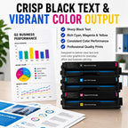 Toner Pros Compatible C230 C235 Toner Cartridge 4-Pack CMYK with Smart Chip | Compatible 4-pack CMYK toner set for C230 & C235 printers with smart chip and high page yield for reliable printing.