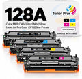 Toner Pros 128A Compatible Toner Cartridge 4-Pack, CE320A CE321A CE322A CE323A, Black Cyan Yellow Magenta, Replacement for Color MFP CM1415fn CM1415fnw & LaserJet Pro Color CP1525nw 4 Colors