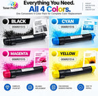 Toner Pros Compatible Toner Cartridge 4-Pack for Xerox WorkCentre 7525 7530 7535 7545 7556 7830 7835 7845 7855, 006R01513 006R01514 006R01515 006R01516, Black Cyan Magenta Yellow Office