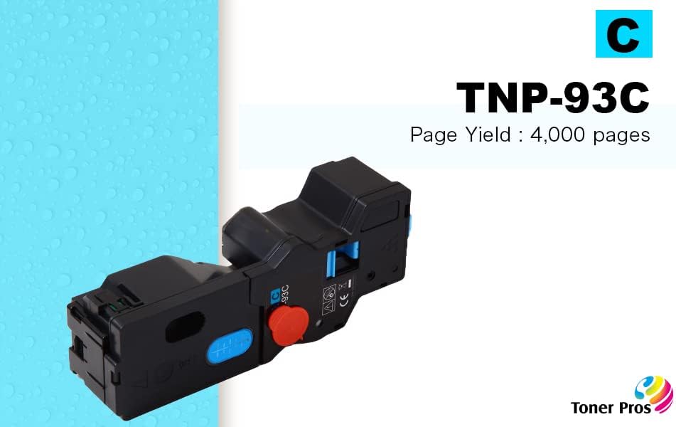 Toner Pros Compatible TNP-93 (TNP93) Toner Cartridge (TNP-93K TNP-93C TNP-93Y TNP-93M) for Konica Minolta Bizhub C3125i Printer (Black 6,000 & Color 4,000 Pages)