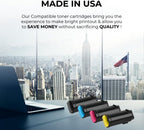 TONER PROS Remanufactured Xerox Versalink 106R03862, 106R03863, 106R03864, 106R03865 Toner Cartridge - Replacement for C500, C505 Printers - 4 Color Pack KCMY, Yield 5,000 Black & 5,200 Colors Pages High Capacity