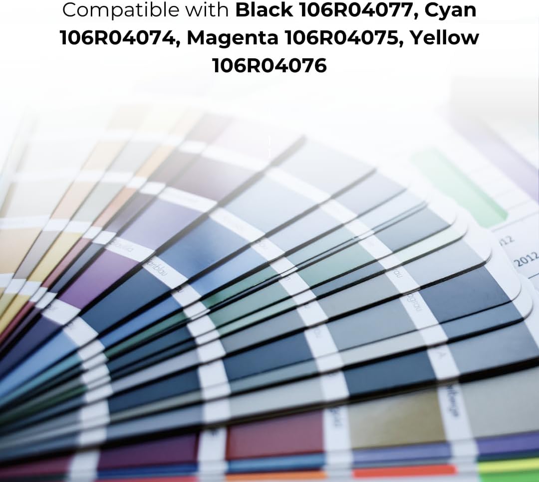 [Extra High Yield] Remanufactured Toner Replacement for Xerox Versalink C9000 Printer (4 Color Pack) - Black 31,400 and Colors 26,500 Pages (106R04074, 106R04075, 106R04076, 106R04077)