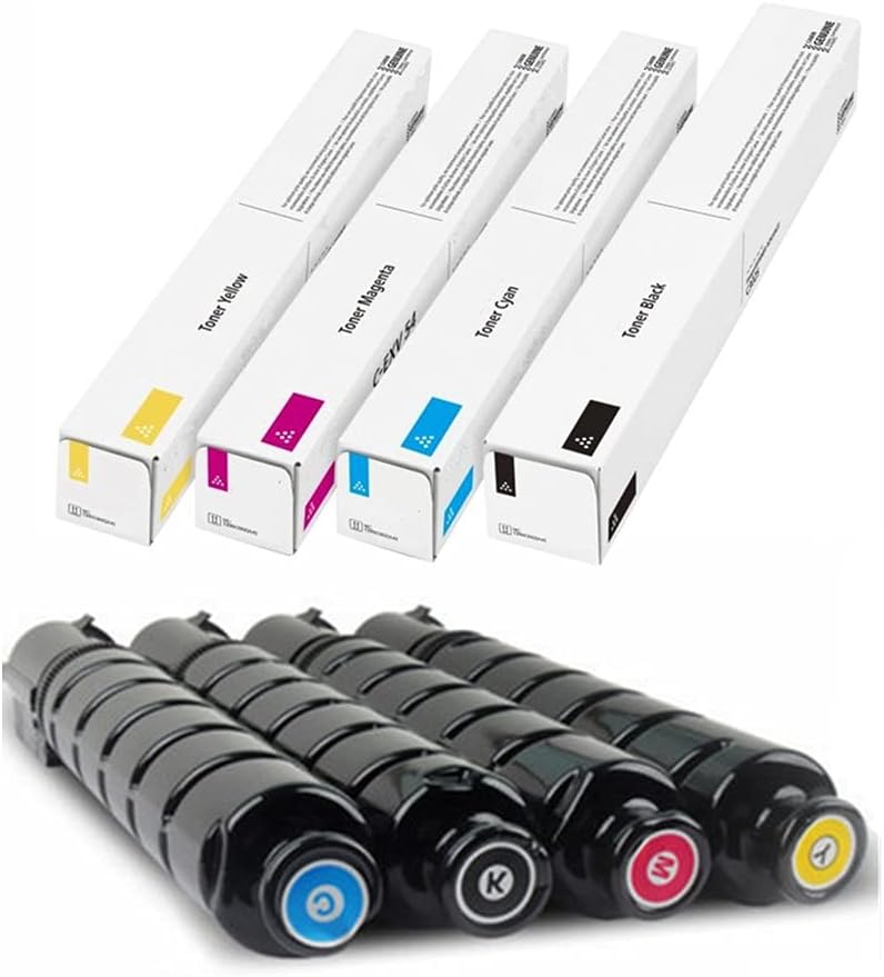 4 Color Pack Remanufactured Toner Replacement for Canon GPR-55 ImageRunner Advance C5535i C5540i C5550i C5560i C5735 C5740 C5750 C5760 - BLK 69,000 Pages