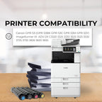 Remanufactured Toner Replacement for Canon GPR-53 (GPR-53BK GPR-53C GPR-53M GPR-53Y) ImageRunner iR- ADV DX C3320 3325 3330 3520 3525 3530 3725 3730 3826 3830 3835 (4 Color)