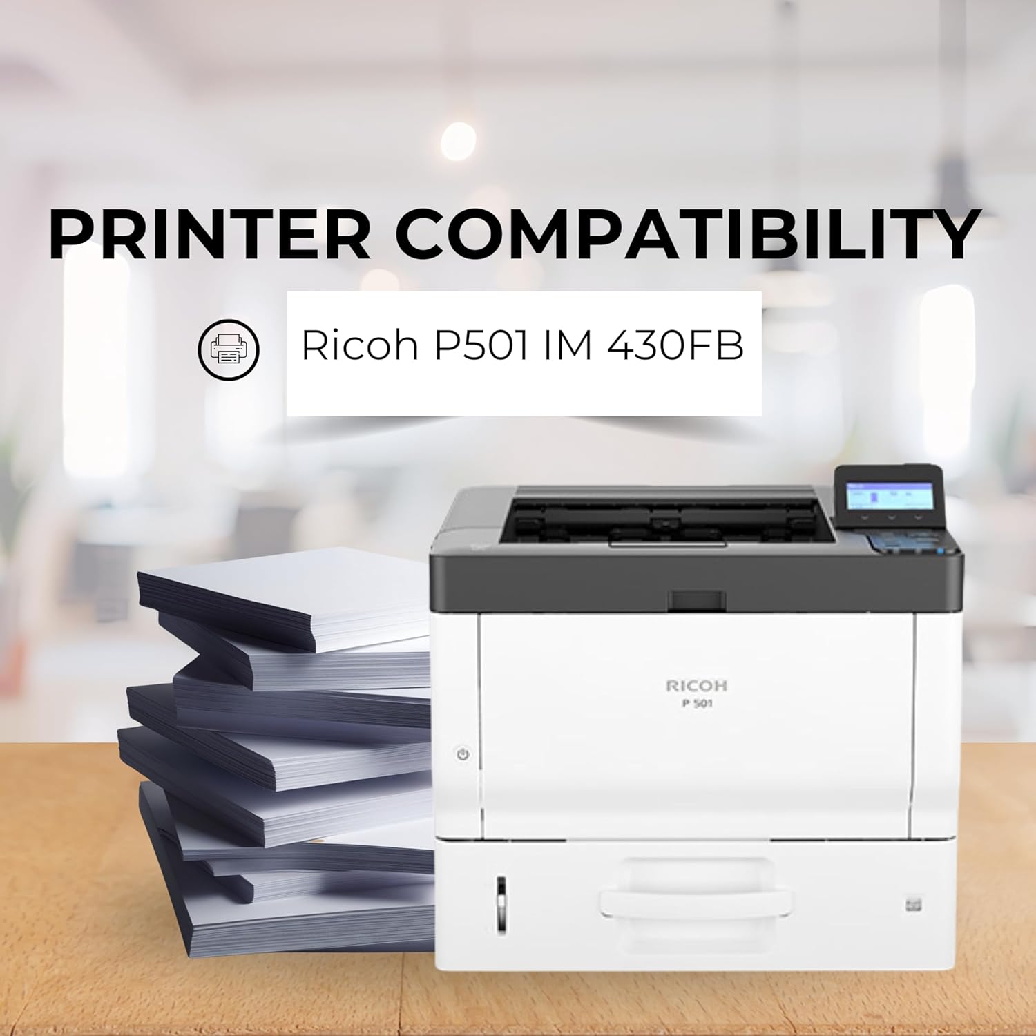 [High Yield] Compatible Black Toner Cartridge Type P 501H for Ricoh P501 / IM 430FB Printer - Black 14,000 Pages