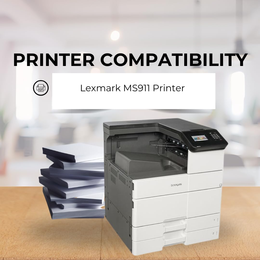 [High Yield] Compatible Black Toner Cartridge for Lexmark MS911 Printer - 32,500 Pages