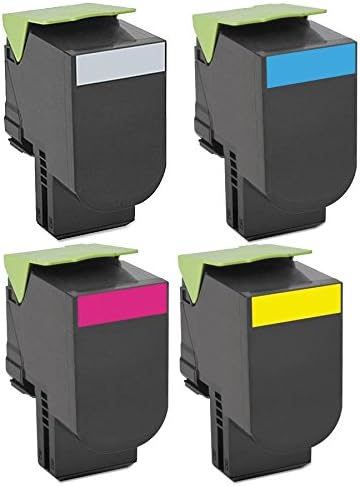 4 Color Pack Remanufactured Toner Cartridges for Lexmark Printer CS310DN CS310N CS410DN CS410N CS410DTN CS510DE CS510DTE