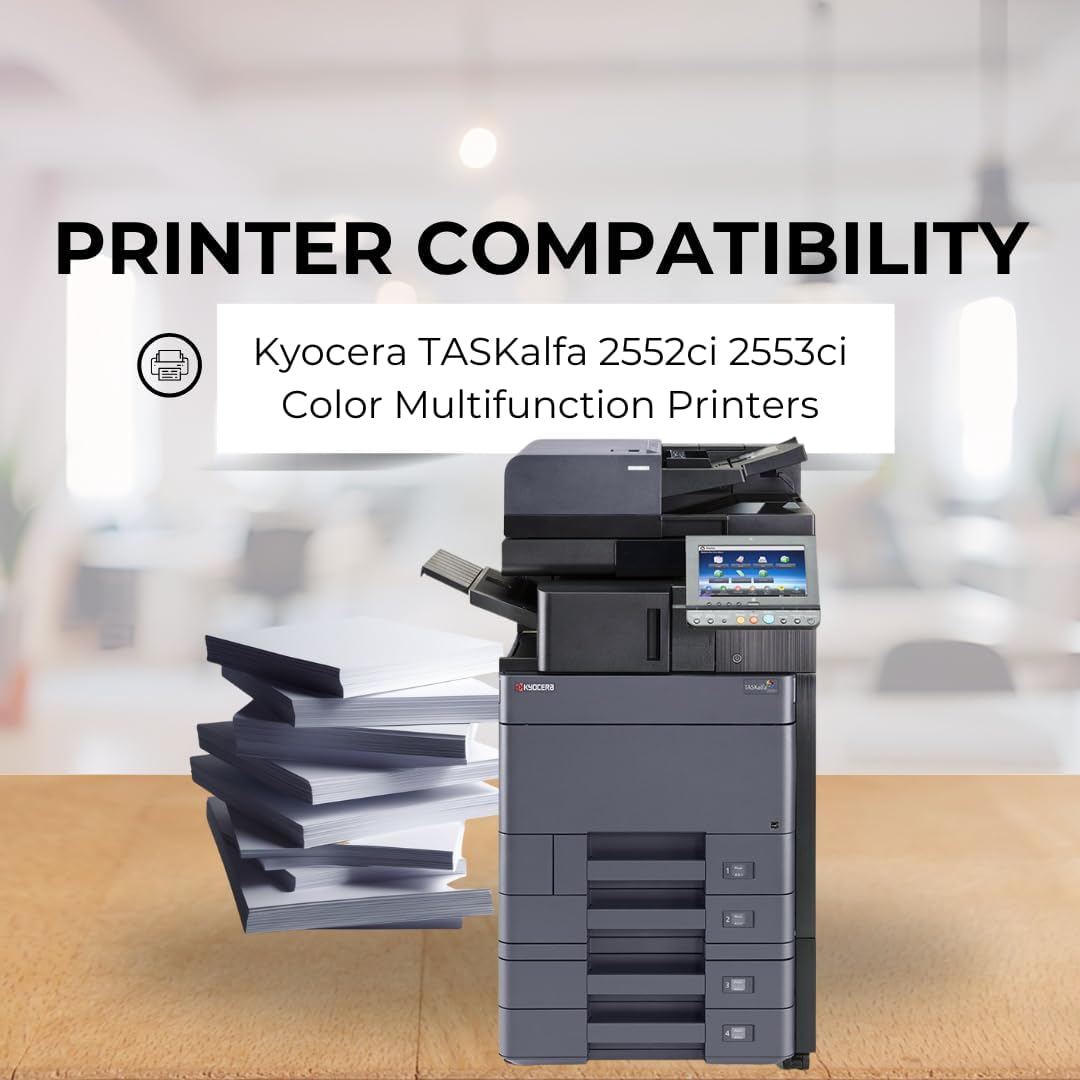 Kyocera TASKalfa 2552ci 2553ci Compatible Toner Cartridge 4-Color-Pack Replacement for TK-8347 (TK8347) - Black 20,000 & Colors 12,000 Pages