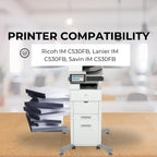 [High Yield] 4 Color Pack Compatible Toner Cartridge for Ricoh IM C530FB, Lanier IM C530FB, Savin IM C530FB Printer - Black 20,500 Pages & Color 18,000 Pages