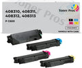 4 Color Pack Compatible Toner Cartridge for Ricoh P C600 Printer - Black 18,000 & Colors 12,000 Pages