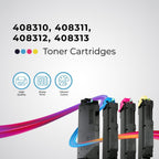 4 Color Pack Compatible Toner Cartridge for Ricoh P C600 Printer - Black 18,000 & Colors 12,000 Pages