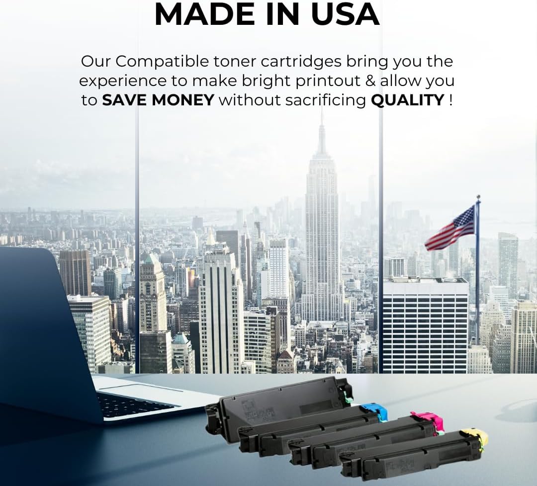 4 Color Pack Compatible Toner Cartridge for Ricoh P C600 Printer - Black 18,000 & Colors 12,000 Pages