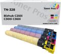 [High Yield] 4 Color Pack Compatible TN-328 Toner Cartridge for Konica Minolta Bizhub C250i C300i C360i Coiper Printer - 28,000 Pages